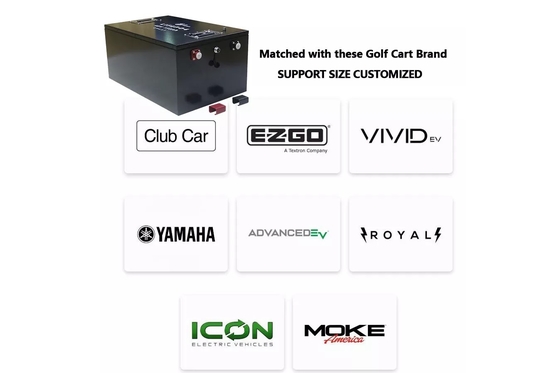 60ah 100ah 200ah Lifepo4 Golf Cart Battery Pack 48V Deep Cycle Dengan BMS