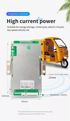 Sistem BMS Lithium 12V - 72V 3S-24S 100A 120A 150A 200A 250A Lifepo4 Baterai Lithium BMS