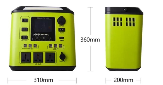 Pembangkit Listrik Portabel Hijau 1500W 500WH 800WH 2000WH Generator Penyimpanan Energi Surya