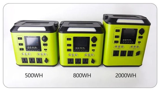 Pembangkit Listrik Portabel Hijau 1500W 500WH 800WH 2000WH Generator Penyimpanan Energi Surya