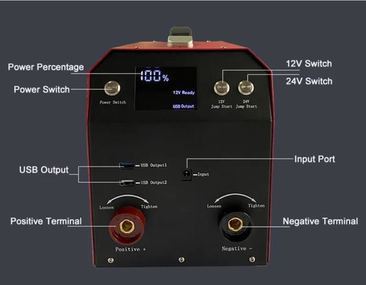 12V 24V Portable Car Battery Charger Car Jump Starter Heavy Duty Design