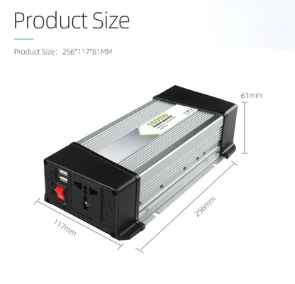 1.5KW DC AC Power Inverter 12v Ke 230V Solar Modified Sine Wave Inverter Efisiensi Tinggi