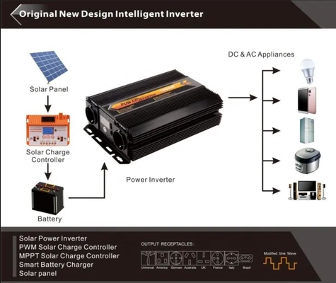 1000W 12v Ke 220v Power Inverter 12V Ke 110V Mobil Power Inverter Dengan Outlet AC Ganda