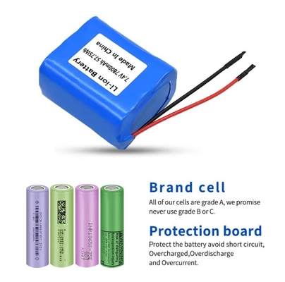 2600mah 3000mah 3.7V 7.4V 7800mah 9ah 18650 Paket Baterai Lithium Ion Isi Ulang