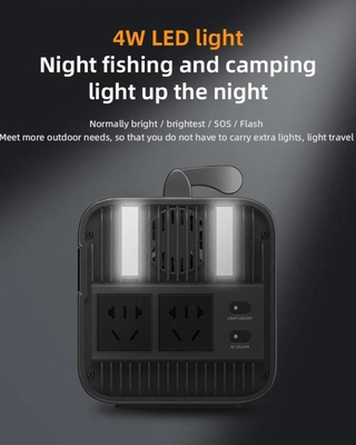 Layar LCD Besar Periksa Listrik Kiri Portable Camping Power Bank Isi Ulang AC