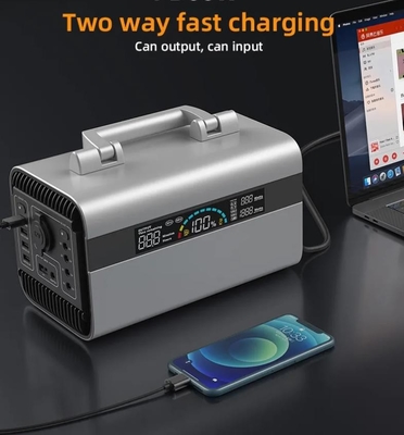 Layar LCD Besar Periksa Listrik Kiri Portable Camping Power Bank Isi Ulang AC