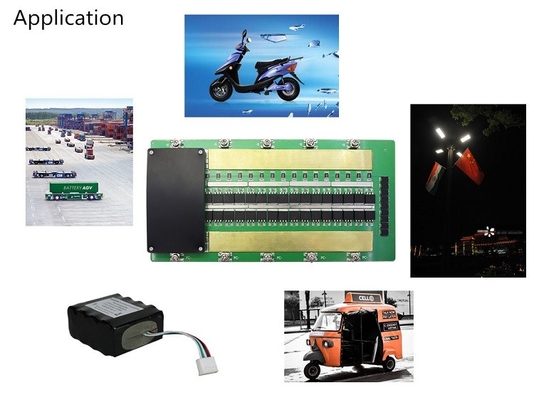 24S 60A BMS lifepo4 aktif, BMS dengan keseimbangan Bahan FR-4