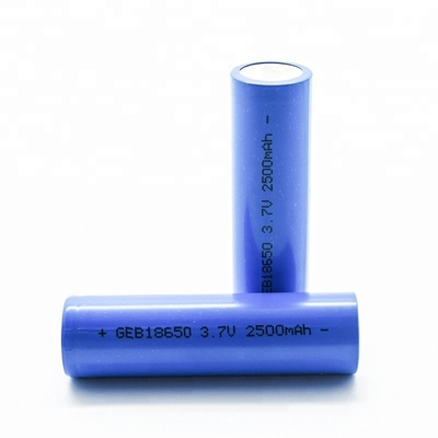 3C 2500mah 18650 Baterai 3.7v, sertifikat CE sel ion lithium silinder