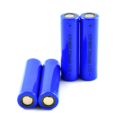 Baterai 18650 yang dapat diisi ulang 3,7 V 2500mah Untuk Bank Daya Senter