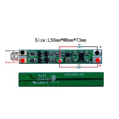Saldo Aktif BMS Kecil, Baterai Lipo 7.4V 3A Positif BMS