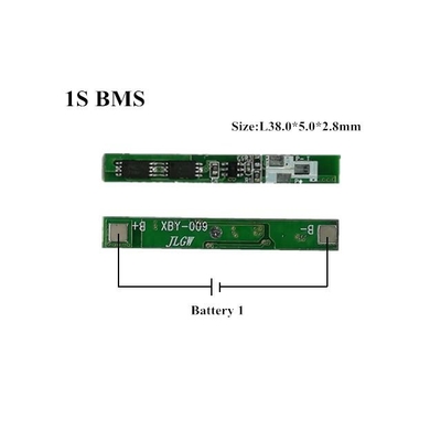 Papan Perlindungan Baterai 1S 2A Li Ion BMS PCM Dengan Strip Nikel