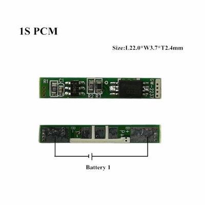 Papan Perlindungan Baterai 1S 2A Li Ion BMS PCM Dengan Strip Nikel