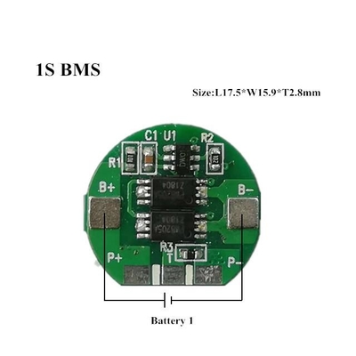 3.7V BMS Untuk Baterai 18650, Papan Perlindungan Baterai Lithium 1S 5A