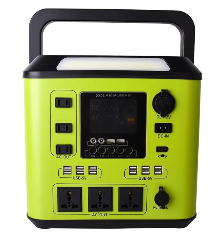 Pembangkit Listrik Portabel Hijau 1500W 500WH 800WH 2000WH Generator Penyimpanan Energi Surya